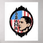 Obama Flag Frame (Old Style) Poster posters