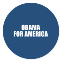 OBAMA FOR AMERICA ROUND STICKER