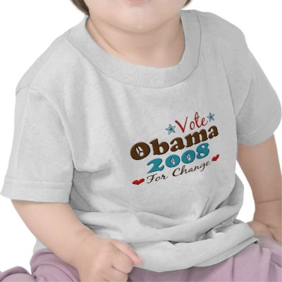 Obama For Change 2008 Obama Baby T shirt by DemocraticTeesGifts