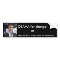 Obama for Change bumper stickers by SweetRascal Obama for Change bumper stickers