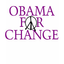 Obama For Change (purple) t-shirts