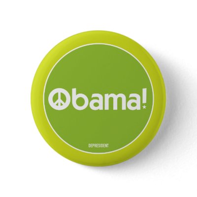 Obama for Peace Green Button by depresident