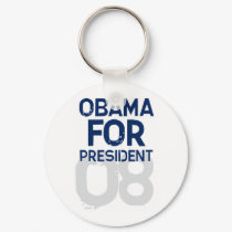 OBAMA For President 08 Keychain