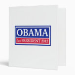 Obama for President 2012 3 Ring Binders