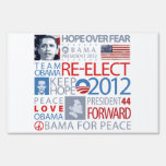 Obama for president 2012 yard signs