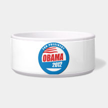 OBAMA FOR PRESIDENT BUTTON -.png Dog Bowl