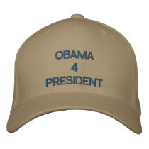 OBAMA FOR PRESIDENT embroidered hats