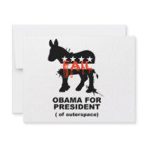 Obama for President of Outerspace invitations
