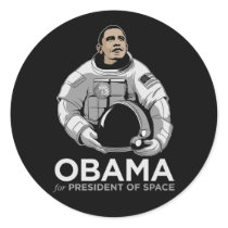 Obama for President of Space Round Stickers