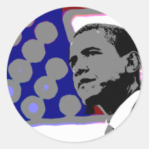 Obama for President Round Stickers