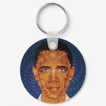 Obama Fractal Keychain by elfyboy Obama Fractal Keychain