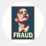Obama Fraud Round Sticker