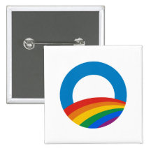 Obama Gay Pride Pinback Button