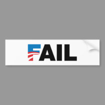 Obama Gets A FAIL bumper stickers