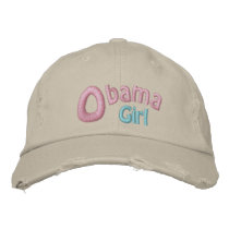 Obama Girl, Barack Obama embroidered hats by beverlytazangel Obama Girl, Barack Obama embroidered hats