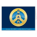 Obama GoldStar Peace, 1-20-09 Card, on Royal Blue by NowPower Obama GoldStar Peace, 1-20-09 Card, on Royal Blue