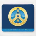 Obama GoldStar Peace 1-20-09 Mousepad by NowPower Obama GoldStar Peace 1-20-09 Mousepad