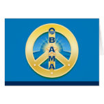Obama GoldStar Peace Card, on blue