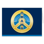 Obama GoldStar Peace Card, on Royal Blue
