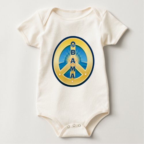 Obama GoldStar Peace Infant Onesie - Obama Baby ! shirt