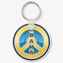 Obama GoldStar Peace Keychain by NowPower Obama GoldStar Peace Keychain