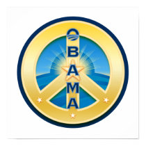 Obama GoldStar Peace Poster, on white posters