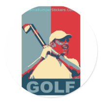 Obama Golf Sticker stickers