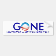 Obama, GONE! Bumper Stickers