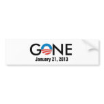 obama, GONE, January 21, 2013 Bumper Sticker