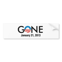 obama, GONE, January 21, 2013 Bumper Sticker