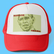 Obama Green Sketch Hat hats