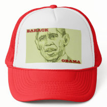 Obama Green Sketch Hat by elfyboy Obama Green Sketch Hat
