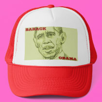 Obama Green Sketch Hat
