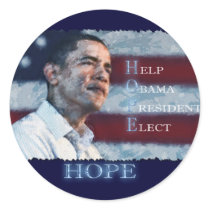 OBAMA ~ "H.O.P.E." stickers by RavenSpiritPrints OBAMA ~ "H.O.P.E." stickers