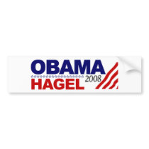 Obama Hagel 2008 bumper stickers