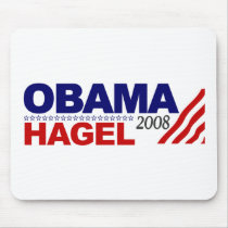 Obama Hagel 2008 mousepads