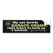 Obama Hairball Bumper Sticker