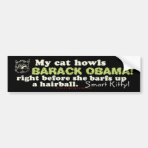 Obama Hairball Bumper Sticker
