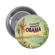 Obama Hawaii Button