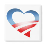 Obama Heart Logo Magnet (white)
