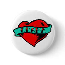 Obama Heart Tattoo buttons