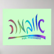 Obama Hebrew Script Poster