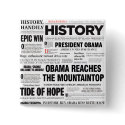 Obama Historic Headline Collage Button by democrattotheend Obama Historic Headline Collage Button