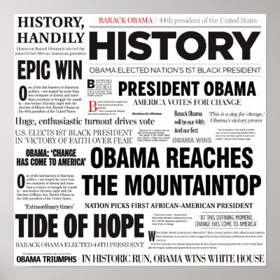 Obama: Historic Headline