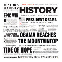Obama: Historic Headline Collage Poster posters by democrattotheend Obama: Historic Headline Collage Poster posters