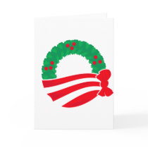 Obama Holiday Wreath cards by strk3 Obama Holiday Wreath cards