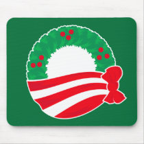 Obama Holiday Wreath - Customized mousepads by strk3 Obama Holiday Wreath - Customized mousepads