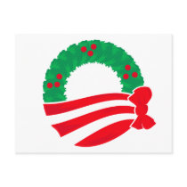 Obama Holiday Wreath Postcards
