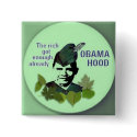 Obama Hood Square Button by elfyboy Obama Hood Square Button