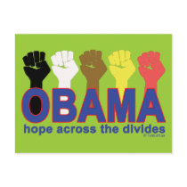 OBAMA HOPE ACROSS THE DIVIDES postcards by turnleft OBAMA HOPE ACROSS THE DIVIDES postcards